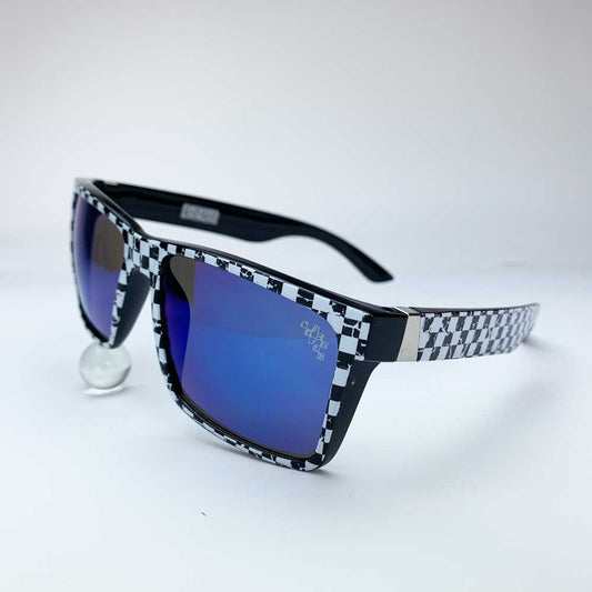 Checkered Sunglasses: Square Frame