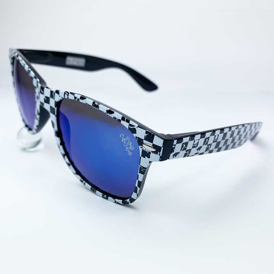 Checkered Sunglasses: Wayfarer Frame